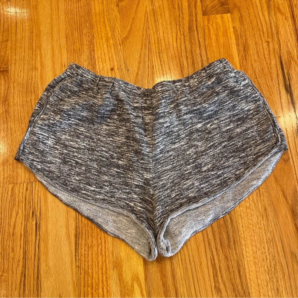 Ambience Apparel Heather gray high cut sweat shorts size large EUC